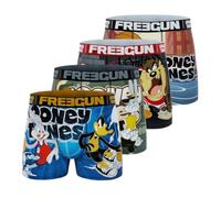 Freegun Fgloo/3/Bm/Pk4 Boxer Corti, Blu/Marrone/Verde/Nero, 8-10 Anni (Pacco da 4) Bambini e Ragazzi