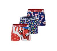FREEGUN Fglvq/3/Bm/Pk3 Boxer Corti, Rosso/Blu/Bianco, 10-12 Anni (Pacco da 3) Bambini e Ragazzi