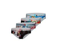FREEGUN Fgm/4/Bm/Pk4 Boxer Corti, Turchese/Nero/Rosso, 8-10 Anni (Pacco da 4) Bambine e Ragazze
