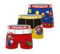 FREEGUN Fgsmb/3/Bm/Pk3 Boxer Corti, Giallo/Rosso/Bianco, 8-10 Anni (Pacco da 3) Bambini e Ragazzi