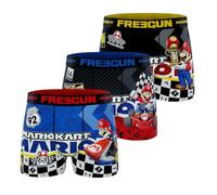 FREEGUN Fgsmk/1/Bm/Pk3 Boxer Corti, Blu/Nero/Rosso, S (Pacco da 3) Uomo