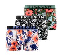 FREEGUN Boxer Uomo Signature, Slip Uomo, Traspirante e Ultra-Morbido (Set di 3), Taglia XL