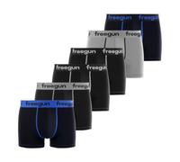 Freegun Boxer Uomo Cotone Stretch – Vestibilità perfetta – Set da 6 Nero/Grigio/Blu XL