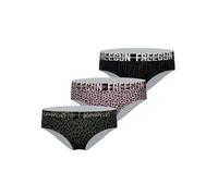 Freegun Mutandine da Ragazza in Microfibra, Mutandine e Slip per Bambini, Ultra morbide e Confortevoli (Set di 3), Beige/Marrone/Nero/Grigio/Fucsia, 12-14 Anni