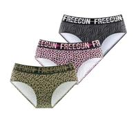 Freegun Mutandine da Ragazza in Microfibra, Mutandine e Slip per Bambini, Ultra morbide e Confortevoli (Set di 3), Beige/Marrone/Nero/Grigio/Fucsia, 10-12 Anni