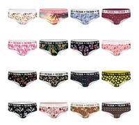 FREEGUN Pack Sorpresa Mutande Bambina, Set di 5 Slip Ragazza microfibra, modelli selezionati a caso, Nero, Rosa, Bianco, Giallo, Taglie 8-10 anni