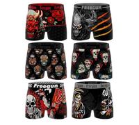 FREEGUN Set di 6 boxer in microfibra da uomo, Skull A98, S