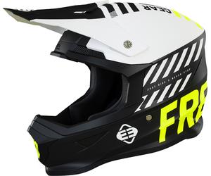 Freegun XP4 Danger Casco motocross, nero-bianco-giallo, taglia 2XL per maschi