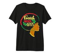 Freeish Juneteenth celebra Le Donne magiche della melanina della Ragazza Nera Maglietta Premium