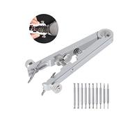 Freejoy Set di pinze per anse a molla per orologi con 10 perni resistenti, 6825 Pinzette a molla per cinturini da polso per orologi, kit di riparazione per rimozione cinturino, Argento