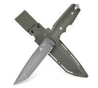Freelander Coltello da Caccia Professionale, Coltello Lama Fissa 12.2cm in Acciaio 440C, Coltello Full Tang Bushcraft con Fodero, Coltello da Sopravvivenza per Campeggio