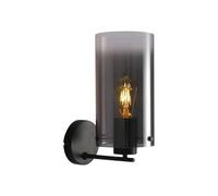 Freelight Applique Ventotto, nero, grigio fumo, larghezza 15 cm, metallo Freelight