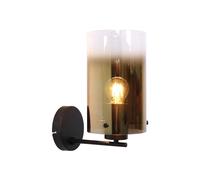 Freelight Applique Ventotto, nero/oro, larghezza 15 cm, metallo/vetro Freelight