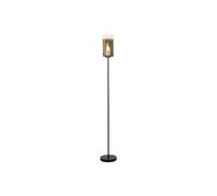 Freelight Lampada da terra Ventotto, nero/oro, altezza 165 cm, metallo/vetro Freelight