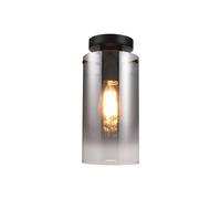 Freelight Plafoniera Ventotto, nero/fumo, Ø 15 cm, vetro Freelight