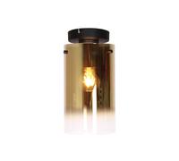 Freelight Plafoniera Ventotto, nero/oro, Ø 15 cm, vetro Freelight