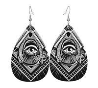 Freemasonry Masonic Cabin Logo Orecchini In Pelle Penzolare Orecchini Leggera Orecchino In Pelle Per Donna Decorazioni