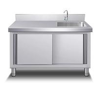 Freending Lavello con Cabinet Heavy Du inless Acciaio Singola Vasca di Lavaggio per Cucina Esterna Ga Reurant Hotel & Home Cleaning t