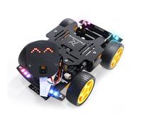 Freenove 4WD Car Kit for ESP32 CAM (Included), Dual-core 32-bit 240 MHz Microcontroller, Camera, Dot Matrix, Obstacle Avoidance, Line Tracking, Light Tracing, Colorful Light, App