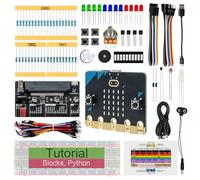 Freenove Basic Starter Kit for BBC micro bit (V2 Included), 179-Page Detailed Tutorial, 162 Items, 27 Projects, Blocks and Python Code