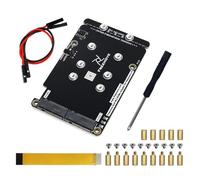 Freenove Dual M.2 NVMe SSD HAT for Raspberry Pi 5, M.2 Adapter AI HAT 2 Slots NAS RAID Kit, Solid State Drive Size 2230 2242 2260 2280, PCIe 2.0 Max Speed 500 MB/s, Detailed Tutorial