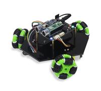 Freenove Omni Wheel Car Kit for Raspberry Pi Pico W (Included), Dual-core Arm Cortex-M0+ Microcontroller, 3-wheel and 4-wheel Forms, Accelerometer Module, Compass Module, Ultrasonic Distance Sensor