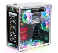 Freenove Raspberry Pi 5 NAS Case Kit (with 1x 128GB SSD), Quad M.2 NVMe SSD Slots, 5 PWM ARGB Fans Light Sync, CPU Tower Cooler, 4.3" Touchscreen, Stereo Speakers, 3.5 mm Audio