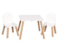 Freeon - Set tavolo in legno con 2 sedie