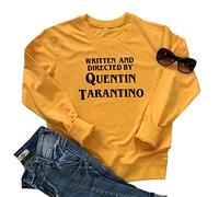 FREEPPCC Maglietta da donna scritta e diretta da Quentin Tarantino a coppa, maglietta da donna, Giallo, M