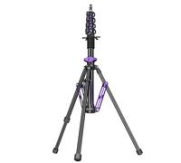 FreeSea Supporto per luce in alluminio da 2,1 m, carico di 2 kg, treppiede da viaggio con dimensioni piegate da 50,8 cm, supporto professionale per studio luminoso, serrature a scatto rapido per