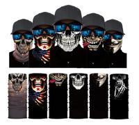 Freesiom Fascia Bandana,6 Pezzi Elastica Sciarpa Senza Cuciture Copricapo Scaldacollo Moto Sport Estivo Uomo Donna Fantasia Foulard Copricapo Sciarpa Corsa Ciclismo Running