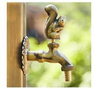 Freestanding Garden Water Column (Faucet Not Included) or Solid Brass Outdoor Tap, Frost-Free Anti-Freeze Yard Hydrant & Hose Stand, 304 Stainless Steel/Brass (Tap F)
