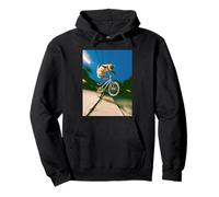 Freestyle Bicycle Riding Cat Street Trick Felpa con Cappuccio