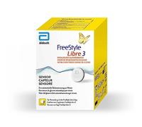FreeStyle Libre 3 sensore per diabete, 2 pezzi, misuratore di zucchero nel sangue Becopa®, voucher due pezzi, bianco