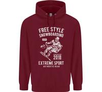 Freestyling Snowboard Bambini Felpa con Cappuccio