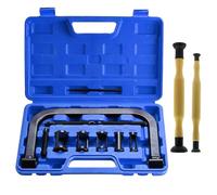FreeTec 12 Pezzi Compressore Molle Valvole, 16-30mm Set Compressore Molle Valvole con Smerigliavalvole, Morsetto C Massiccio Attrezzo Compressore Molle della Valvola per Motore Auto Moto