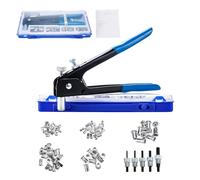 FreeTec 126Pz Rivettatrice per Inserti Filettati, M3 M4 M5 M6 M8 Kit Rivettatrice Manuale Dadi Filettati, Pinza Pistola Rivetti Filettati con Mandrini per Riparazione Mobili Rimorchio Auto Telaio Tubi