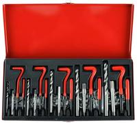 FreeTec 131tlg Kit Riparazione Strumento Filettatura Interna Riparazione Filettatura Manicotto M5 M6 M8 M10 M12 Inserti Filettati