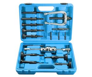 FreeTec 16pz Estrattore Cuscinetti Interni, 8-58mm Kit Estrattore Cuscinetti Ciechi con Martello, Estrattori di Rimozione Smontaggio Cuscinetto Piccoli Conici per Ruota Cambio Auto Camion Moto (Blu)