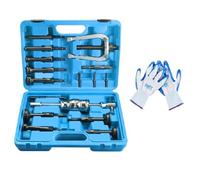 FreeTec 17pz Estrattore Cuscinetti Interni, 8-58mm Kit Estrattore Cuscinetti Ciechi con Martello, Estrattori di Rimozione Smontaggio Cuscinetto Piccoli Conici per Ruota Cambio Auto Moto, Blu