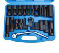 FreeTec 21pz Set di Chiave Sonda Lambda, 22mm 27mm 29mm Bussole Sonda Lambda Sensori di Ossigeno O2, 1/2" 3/8" Set Chiave per Smontare Sonde NOx delle Auto