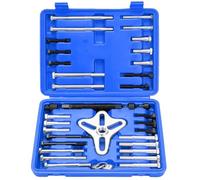 FreeTec 46 Pezzi Estrattore per Volante, 35-95mm Universale Estrattore Bilanciatore Armonico, 2/3 Bracci Estrattori per Smontaggio del Volano Magnetico Moto Auto (Blu)