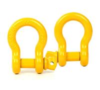 FreeTec Grillo Traino 4x4, 4,75t Arco Acciaio Grilli con Perno, 2 Pezzi Grande Grillo Sollevamento Traino Grilli Fuoristrada Recupero per Catena Cinghia Auto Camion (Giallo)
