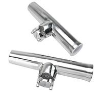 FreeTec Morsetto in acciaio inossidabile per torce su supporto per canne da pesca per asta porta rotaie 2 pezzi da 7/8 "a 1"