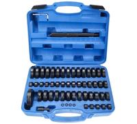 FreeTec Set Da 50 Pezzi Cuscinetti Per Ruota, Dischi Di Montaggio, Guarnizioni Radiali, Pistoni, Cuscinetti, Elastici, Estrattori, Pressori, Presse, Strumento, Set Guida 18-65 mm