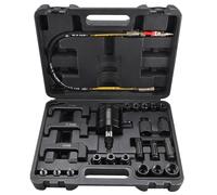 FreeTec Set di 24 pezzi di estrattore pneumatico per iniettori, strumento di estrazione ad aria compressa, estrattore per iniettori diesel con 19 adattatori e 3 utensili di prolunga