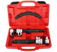 FreeTec Set di 3 tiranti a molla, attrezzi professionali per molle auto, tuning e abbassamento, tenditore per ammortizzatore, portata 1,2 T (1200 kg) (rosso)