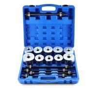 FreeTec Set di estrattori per Cuscinetti silenziosi, 27 Pezzi, boccole in Gomma e Cuscinetti assali, Utensili di Montaggio e smontaggio