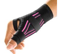 FREETOO Tutore Pollice a Scatto Ergonomico per Tendinite, Tutore Rizoartrosi Mano Destra e Sinistra Pollice per Giorno e Notte, Stecca Pollice Mano per Sindrome di De Quervain, Frattura (XS Rosa/Nero)