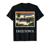 Freetown, Sierra, Leone, Orizzonte, Vendemmia, Retro, Viaggio Maglietta